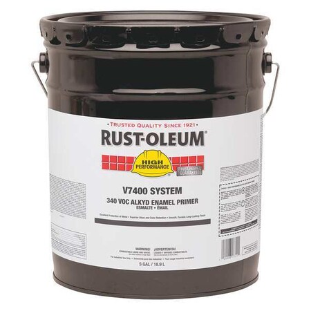 Rust-Oleum Primer, 5 gal, Gray, V7400, 340 VOC V7086300 | Zoro.com