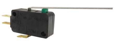 Miniature Snap Action Switch, Lever, Long Actuator, SPDT, 0.1A @ 120V AC Contact Rating -  HONEYWELL, V7-3S17D8-048