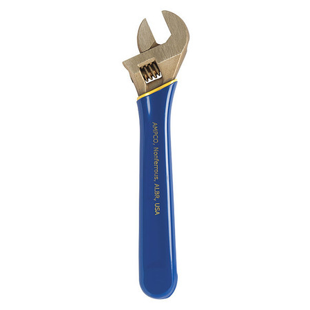 Adj. Wrench,Ins.,Nonspark,8"",1-1/8"" Cap -  AMPCO SAFETY TOOLS, IW-71