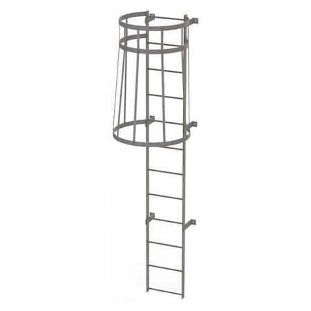 Tri-Arc Fixed Ladder w/ Safety Cage, Steel, 11 ft. WLFC1112 | Zoro.com