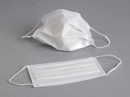 Disposable Procedural Face Mask, Universal, White, 500PK -  ALPHA PRO TECH, 9010