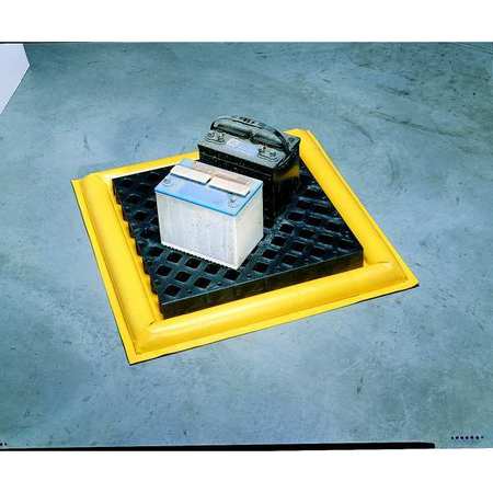 Spill Pad, 7.5 gal Spill Capacity, 8000 lb., Polyethylene Grate, Sturdy 22 oz Vinyl, Sump -  ENPAC, 5610-YE