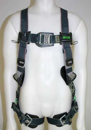 Arc-Flash Rated Full Body Harness, Vest Style, L/XL, Kevlar(R)/Nomex(R), Black -  HONEYWELL MILLER, RKNAR-TB-BDP/UBK