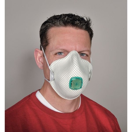 Moldex N100 Disposable Respirator w/ Valve, M/L, White, PK5 2730N100 ...