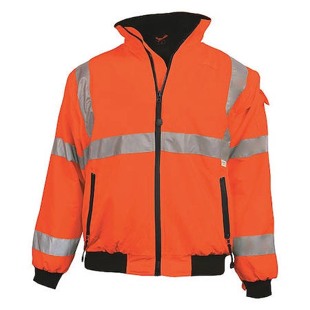 Vea Hi-Vis Jacket, Water Resistant, Orange, 4XL VEA-421-ST-OR-4XL ...
