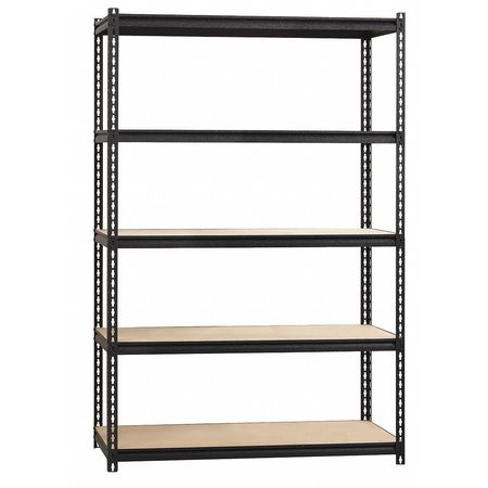 Boltless Shelving Unit, 5 Shelves, Steel, 18 in D x 48 in W x 72 in H -  IRON HORSE, 20993