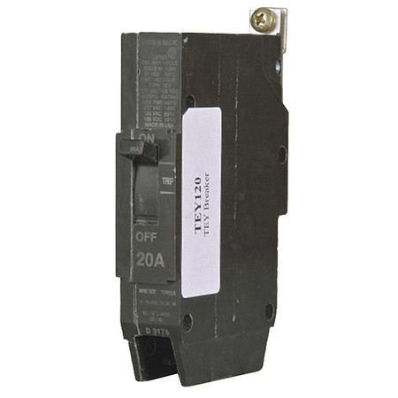 Molded Case Circuit Breaker, 15 A, 277V AC, 1 Pole, Bolt On Panelboard Mounting Style, TEY Series -  GE, TEYF115