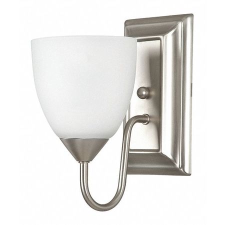 LED Bulb Included Brushed Nickel 13.5H Brand – Stone & Beam Contemporary Metal Wall Sconce with Adjustable Knobs