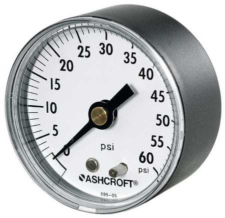 ASHCROFT 25W1001TH 01B XUC 2-1/2IN 0-30IN-HG Pressure Gauge 