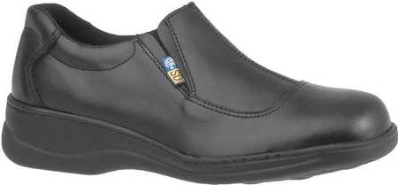 Size 7-1/2 Women's Loafer Shoe Steel Work Shoe, Black -  MELLOW WALK, 4085 7.5E