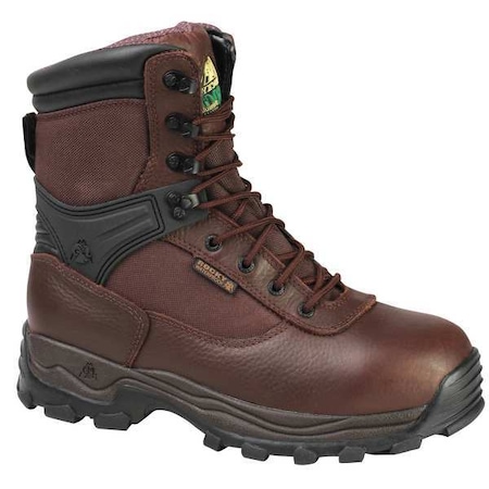 Size 10 E Men's 8 in Work Boot Steel Work Boot, Brown -  ROCKY