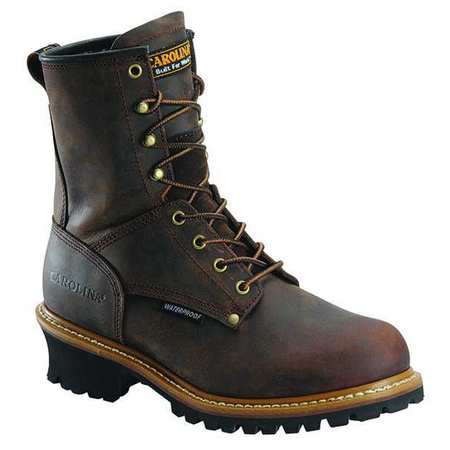 Size 11EE Men's Logger Boot Steel Work Boot, Brown -  CAROLINA SHOE