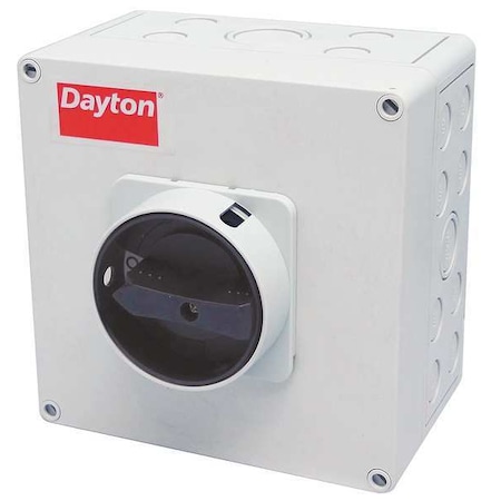 Dayton 50 Amp 600VAC Single Throw Enclosed Disconnect Switch 3P 35JF65 ...