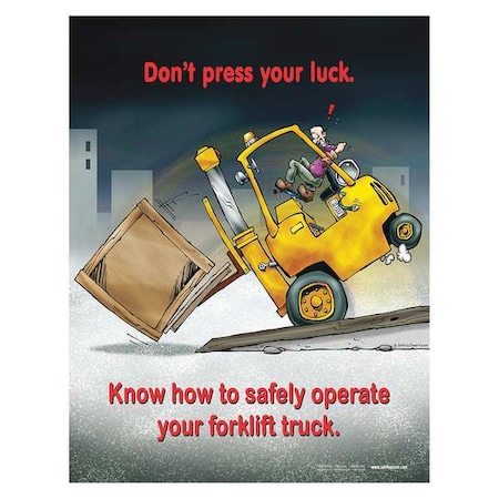 Safetyposter.Com Safety Poster, Dont Press Your Luck, ENG P3351 | Zoro.com