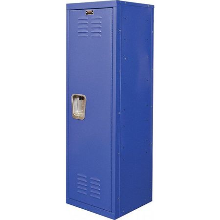 Wardrobe Locker, 15 in W, 15 in D, 48 in H, (1) Tier, (1) Wide, Blue -  HALLOWELL, HKL151548-1GS