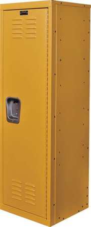 Wardrobe Locker, 15 in W, 15 in D, 48 in H, (1) Tier, (1) Wide, Yellow -  HALLOWELL, HKL151548-1TY