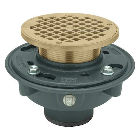 Zurn Floor Drain, Floor, 6-1 8in.l X 6-1 8in.h Zn415-3nh-5b 