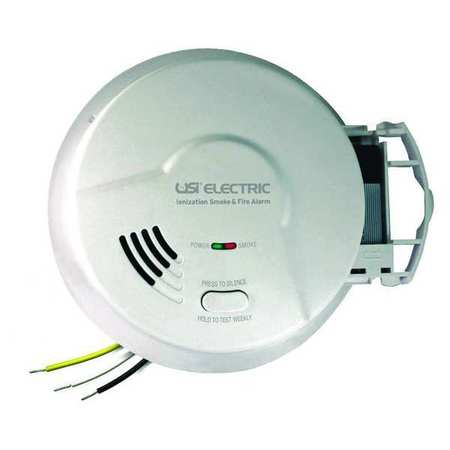Ionization Smoke Alarm, Ionization Sensor, 85 dB @ 10 ft Audible Alert -  UNIVERSAL / USI ELECTRIC, 5304