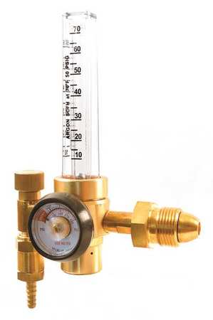 Stage Flowmeter Regulator, Single Stage, CGA-580, 10 to 70 scfh, Use With: Argon -  UNIWELD, RF2480-580