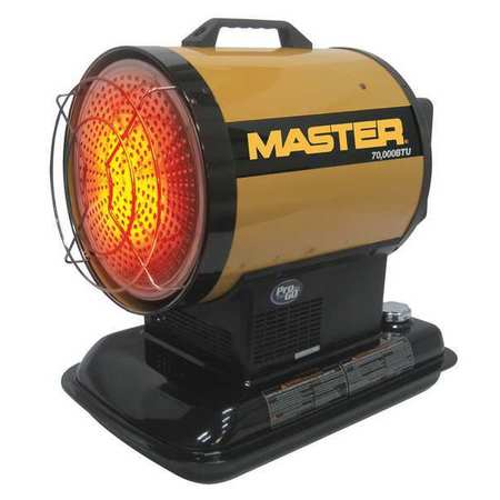 Oil Fired Radiant Heater, 80,000 BtuH, 1,750 sq ft Heat Area 4 gal -  MASTER, MH-80-OFR