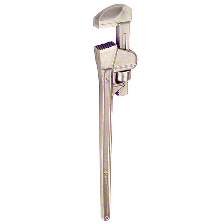 10 in L 2 1/2 in Cap. Aluminum Bronze Straight Pipe Wrench -  AMPCO SAFETY TOOLS, W-211