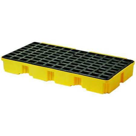 Drum Spill Containment Pallet, for (2) Drums, 30 Gallon Spill Capacity, 5000 lb Load Capacity -  EAGLE, 1632