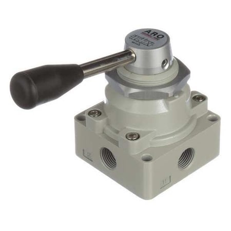 Aro Manual Air Control Valve, 4-Way, 3/8in NPT M513LR | Zoro.com