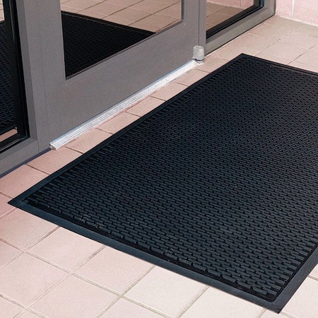 Notrax Rubber Entrance Mat, Black, 3ft. x 5ft. 340S0035BL | Zoro.com