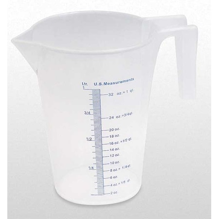 Funnel King Measuring Container, Fixed Spout, 1 Quart 94130 | Zoro.com