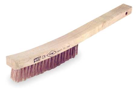 13-3/4"" L Nonsparking Scratch Brush, ,Wood -  AMPCO SAFETY TOOLS, B-400
