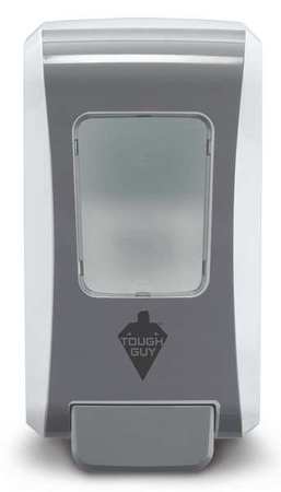 Foam Soap Dispensr, Push-Style, 2000mL, White/Gray -  TOUGH GUY, 40ZJ78
