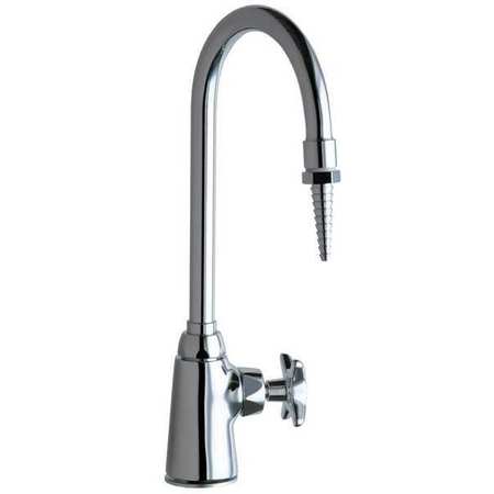 Manual, Single Hole Only Mount, Commercial 1 Hole Gooseneck Laboratory Faucet -  CHICAGO FAUCET, 969-CTF