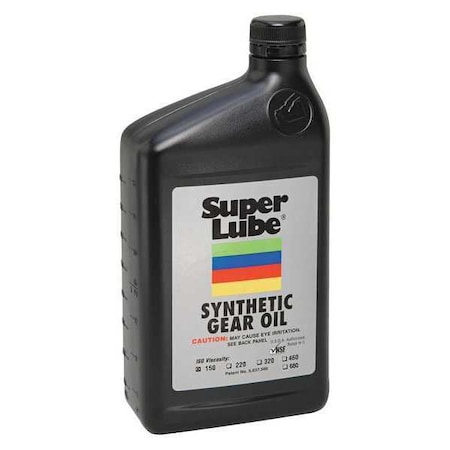 Super Lube Synthetic Gear Oil, ISO 150, SAE Grade 85W, 1 Qt., Super