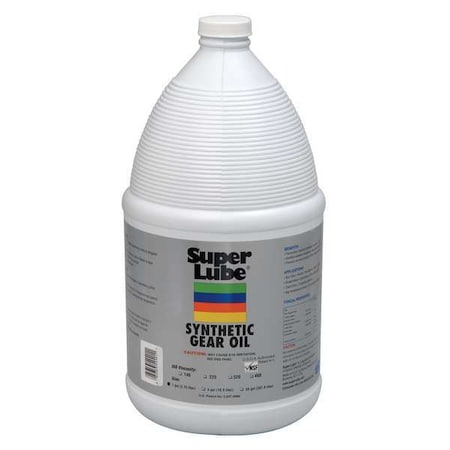 Super Lube Synthetic Gear Oil, ISO 150, SAE Grade 85W, 1 gal., Super