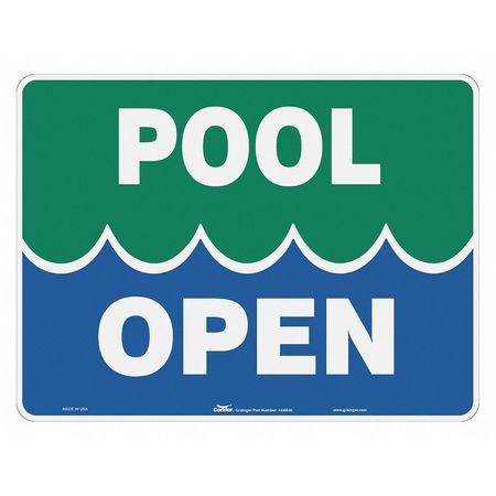 Safety Pool Rules Sign,18"" H,24"" W, 444M48 -  CONDOR