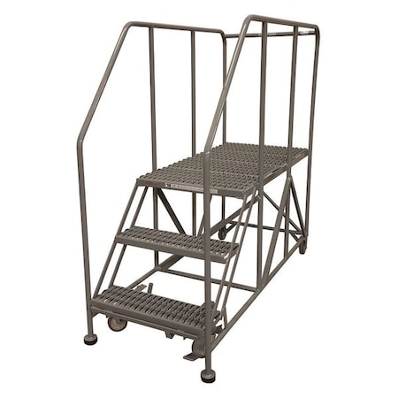 Cotterman Rolling Work Platform, 60 In.H, 3 Steps 3WP2448RA3B4B8AC1P6 ...