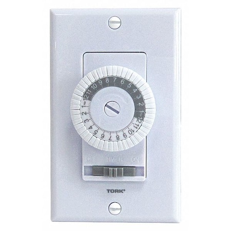 Tork Timer, Electromechanical, 24hr, In-Wall 701B | Zoro.com