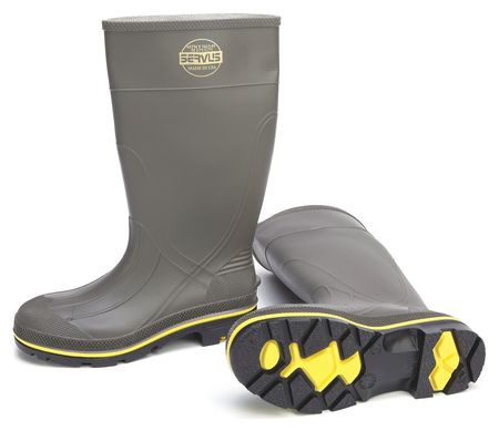 Size 5 Men's Steel Rubber Boot, Gray -  HONEYWELL SERVUS, 75101-GYM-050