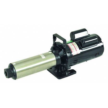 Multi-Stage Booster Pump, 3 hp, 240V AC, 1 Phase, 1 in NPT Inlet Size, 9 Stage, 120 psi Max Pressure -  DAYTON, 45MW80