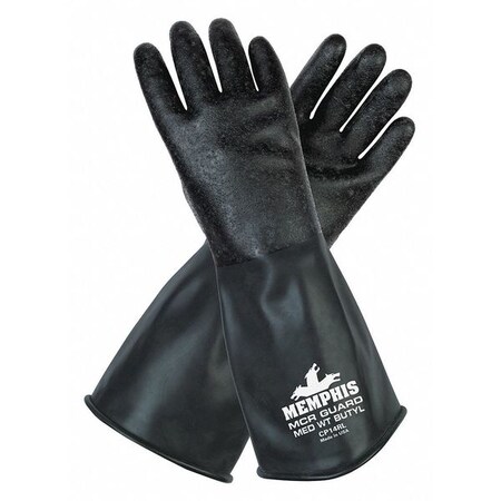 Mcr Safety Chemical Resistant Gloves, Butyl, XL, 14"L CP14RXL | Zoro.com