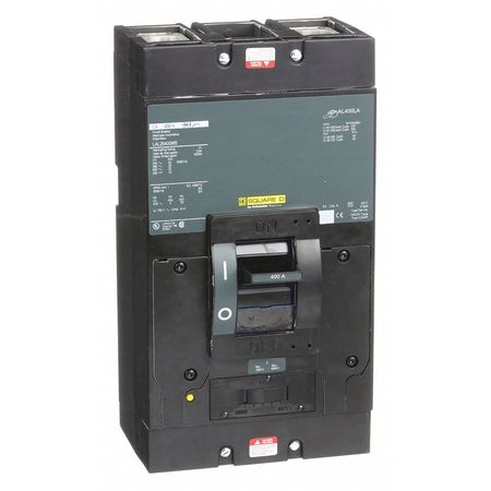 Molded Case Circuit Breaker, 400, 600VAC, 2 Pole, Unit Mount Mounting Style, LAL Series -  SQUARE D, LAL26400MB