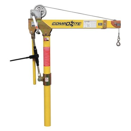 Oz Lifting Products Davit Crane, Base Mounted, 1200 lb., Steel ...