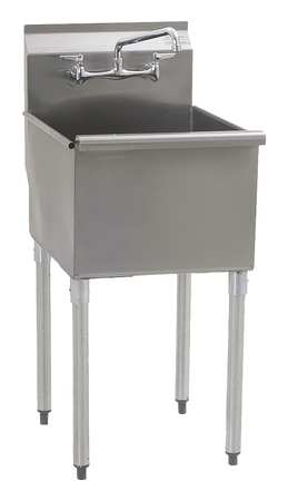 28 in W x 25 3/8 in L x 39 1/2 in H, Floor, 430 Stainless Steel -  EAGLE GROUP, 2424-1-16/4-IF