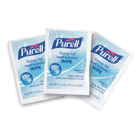 Hand Sanitizing Wipes, Single Packets, PK1000 -  PURELL