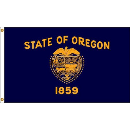 Nylglo Oregon Flag, 4x6 Ft, Nylon 144470 | Zoro.com