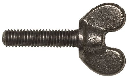 Thumb Screw, 3/8""-16 Thread Size, Wing, Plain Iron, 1 in Head Ht, 3 in Lg, 25 PK -  ZORO SELECT, 1-EFT-02-M7-