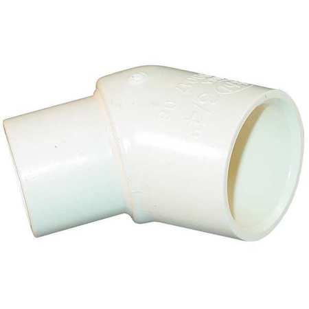 CPVC Street Elbow, 45 Degrees , CTS, Schedule SDR-11, 1/2"" Pipe Size, CTS Hub x CTS Spigot -  ZORO SELECT, 4127-005