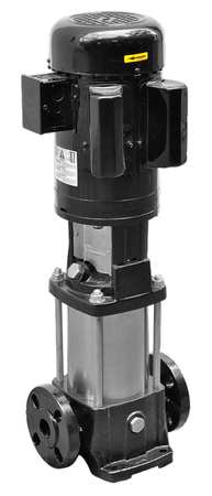 Multi-Stage Booster Pump, 2 hp, 120/208 to 240V AC, 1 Phase, 1-1/4 in Flanged Inlet Size, 11 Stage -  DAYTON, 5UWJ3
