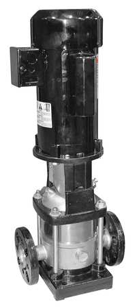 Multi-Stage Booster Pump, 1 hp, 120/208 to 240V AC, 1 Phase, 1-1/4 in Flanged Inlet Size, 5 Stage -  DAYTON, 5UWK7