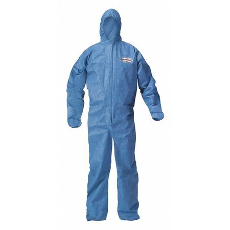 Hooded Disposable Coverall, 24 PK, Blue, SMMMS, Zipper -  KLEENGUARD, 58514